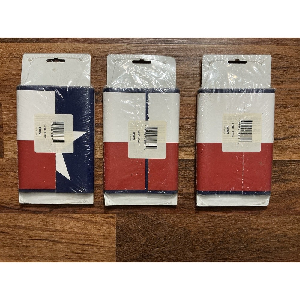 3pk LONE STAR Wall Border By Home Trends Red White & Blue 18ft X 6.8in/Roll